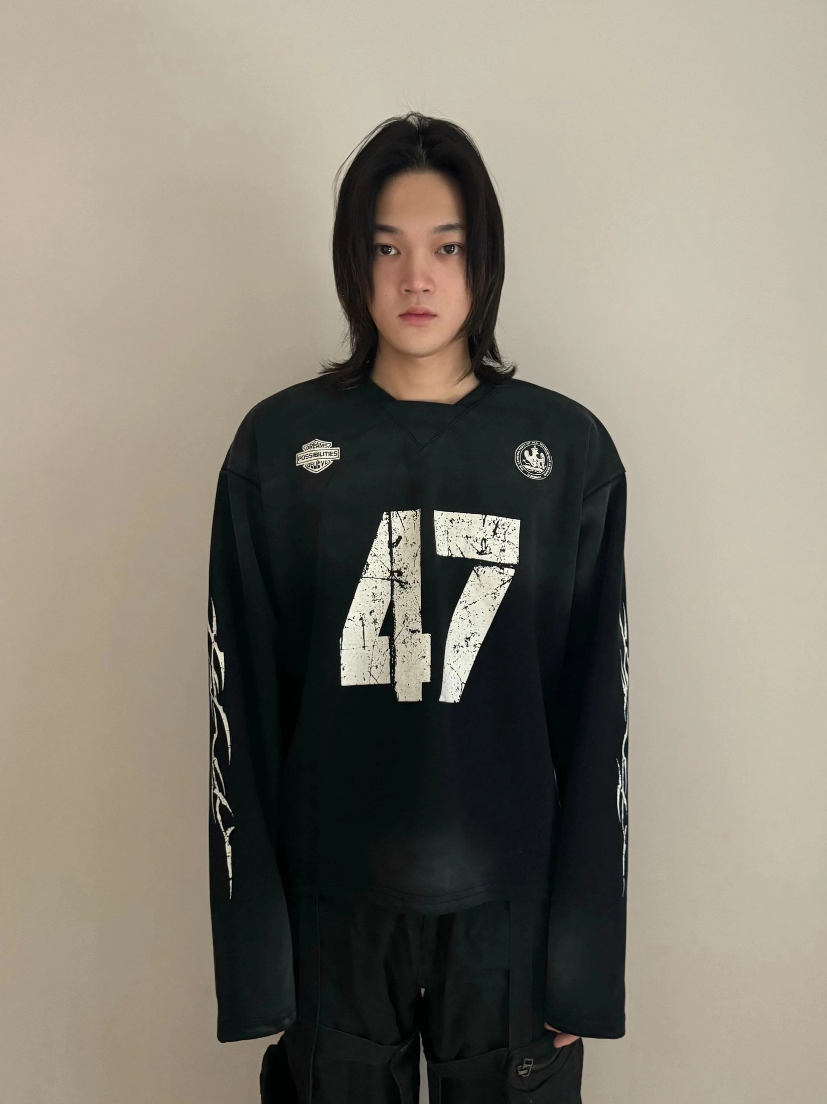 URRRGE Retro Short and Wide Version Casual Long Sleeve