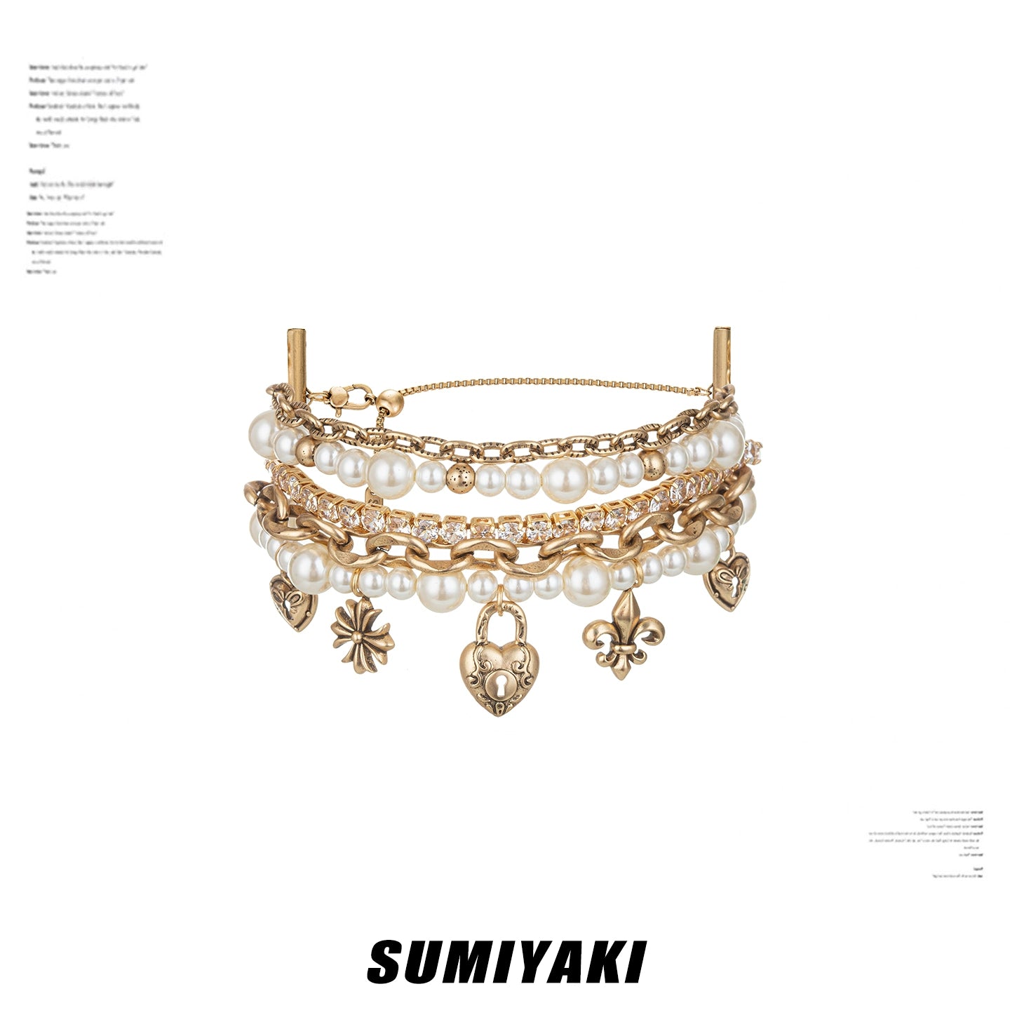 SUMIYAKI Pearl Love Pendant Bracelet
