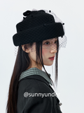 Sunnyunder Mesh Yarn Versatile Woolen Woolen Pot Hat