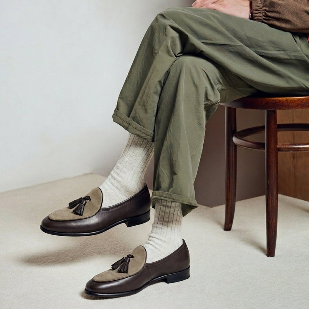 TERRAKOO Leather Tassel Loafer