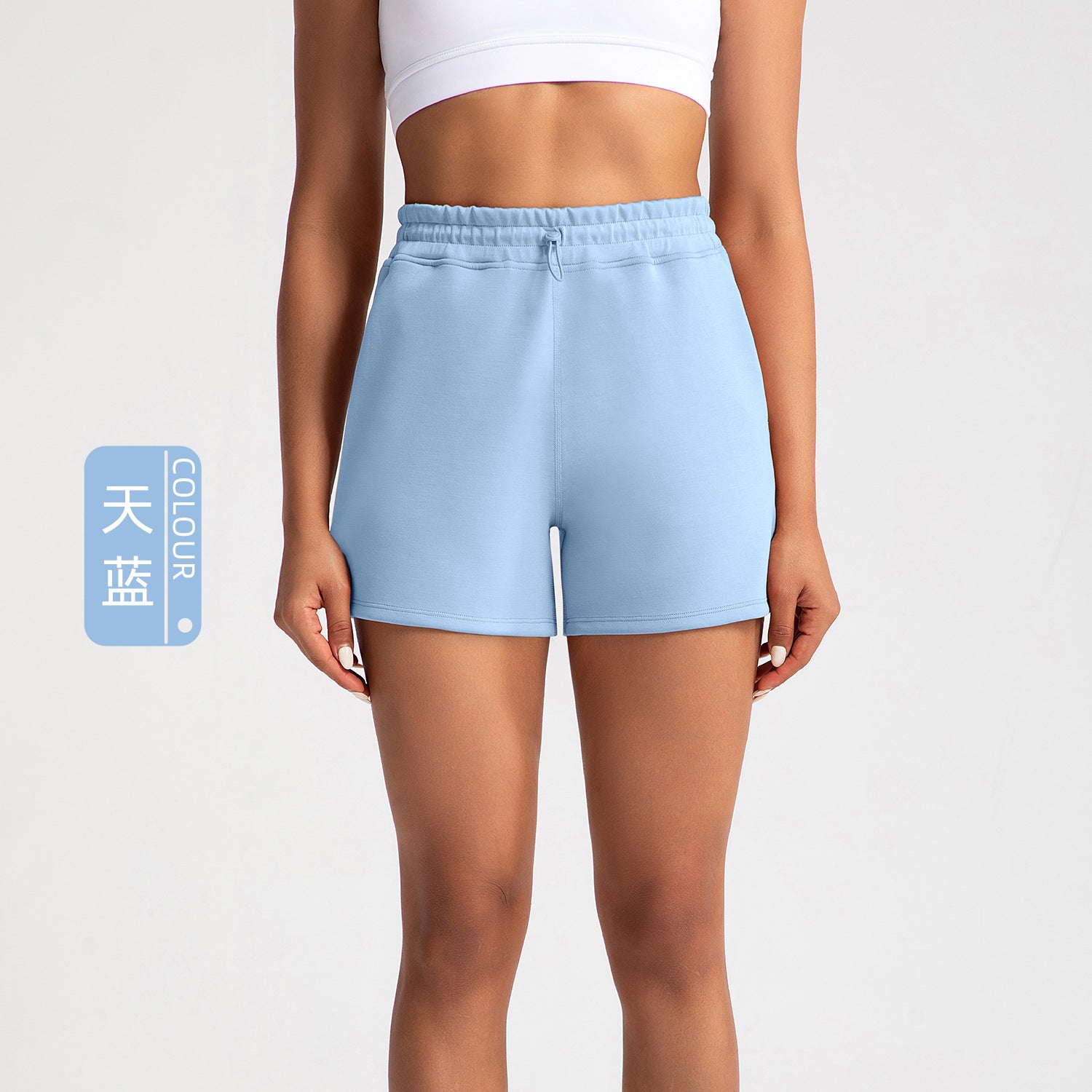 Athena Lulu High Waist Adjustment Buckle Fitness Yoga Shorts