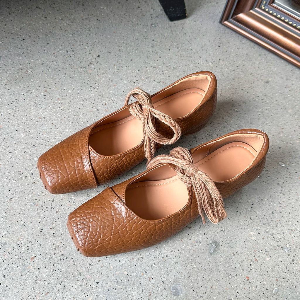 Lidaren Produced Lace-Up Ballet Flat