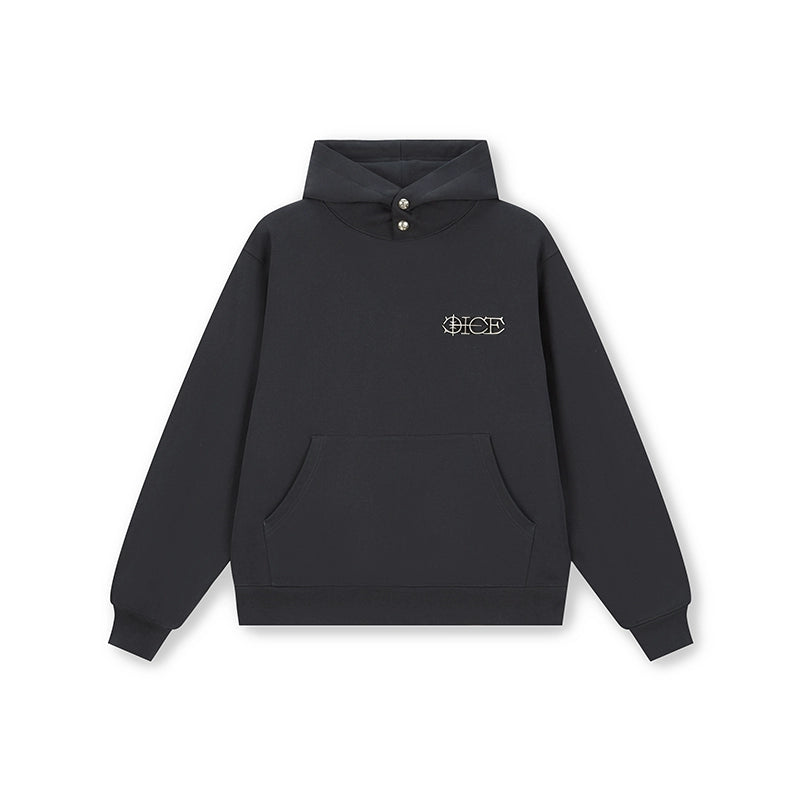DICETINY Metal LOGO Retro Hooded Sweater