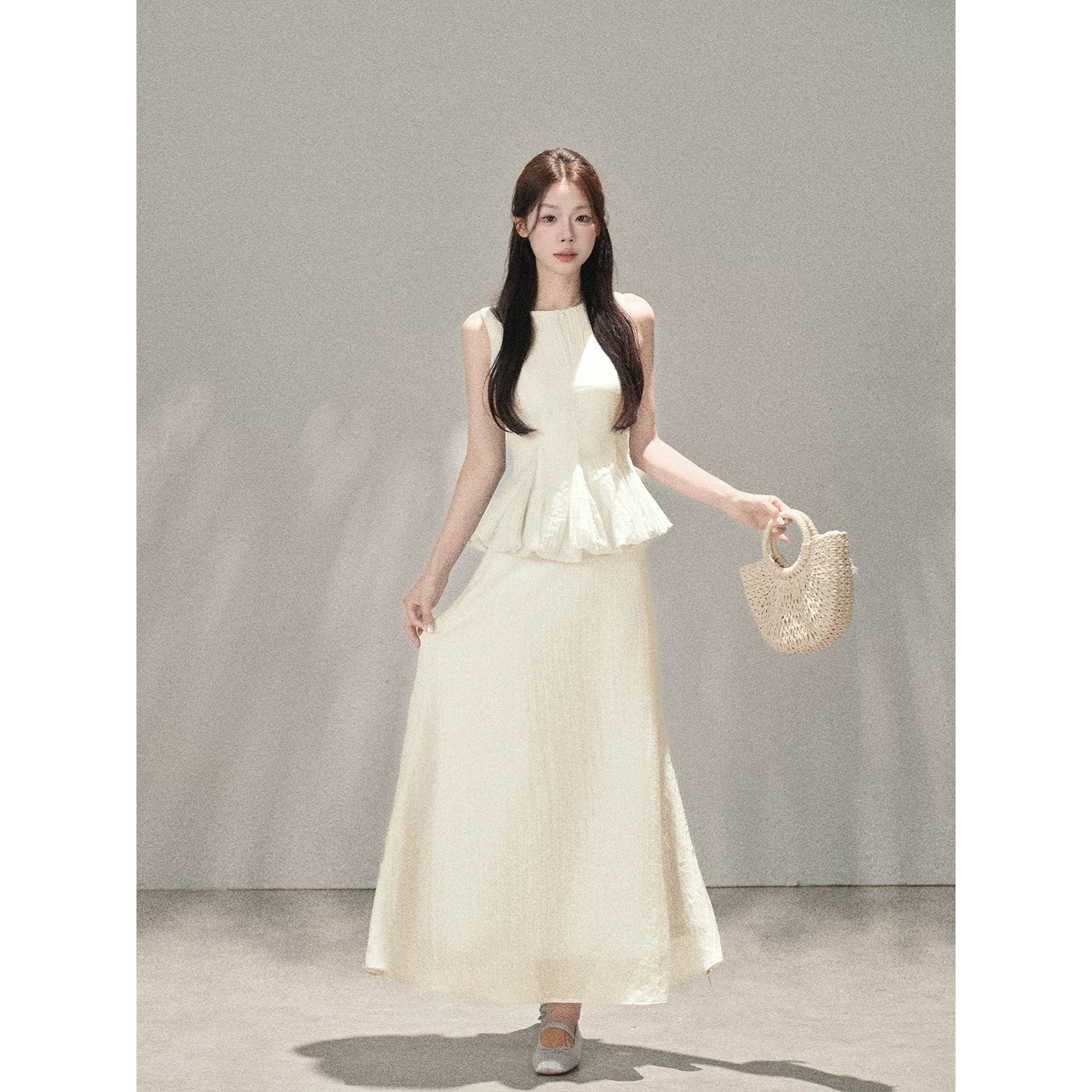 Wildberry Fake Two Sleeveless Dress