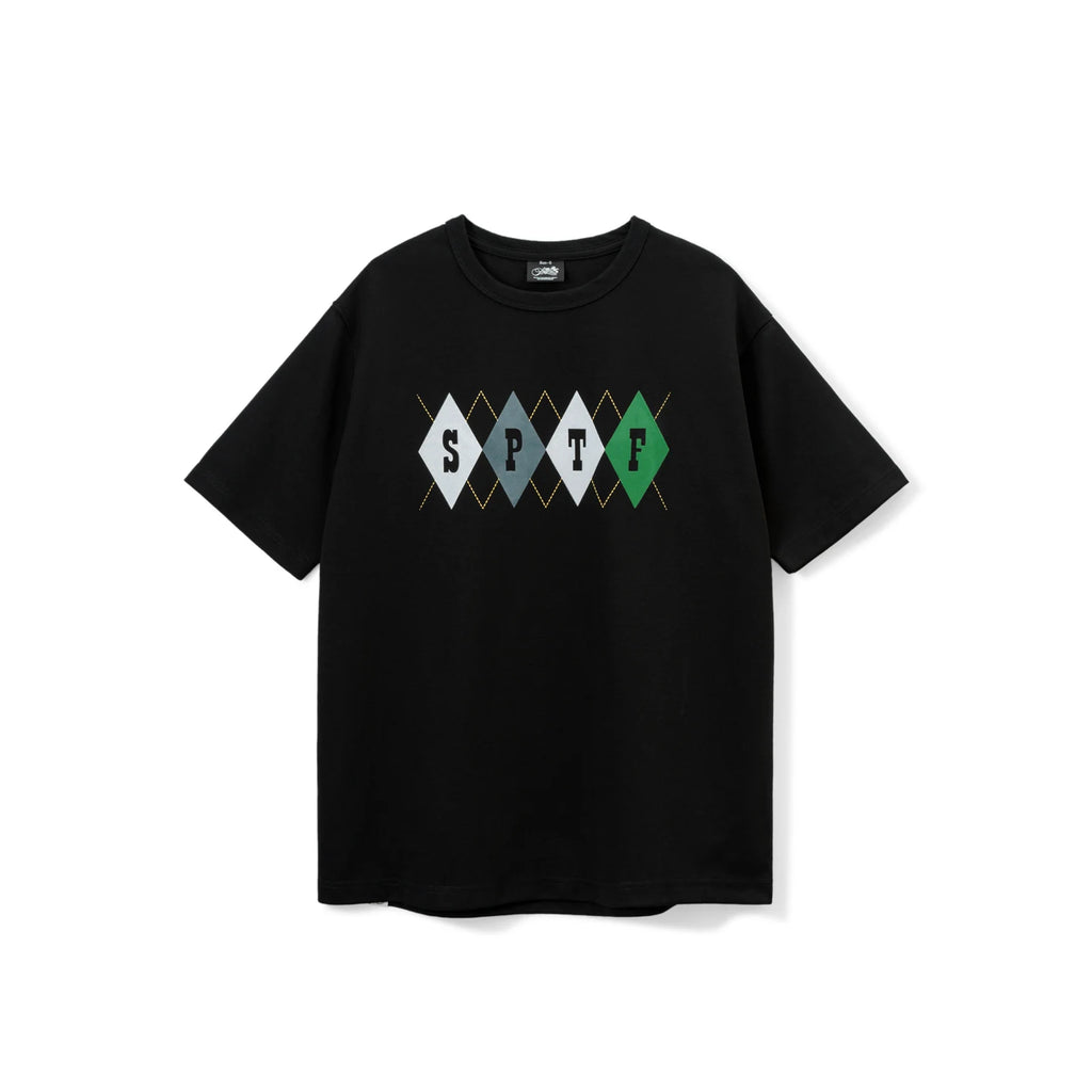 SUPERTOFU Flocked Diamond Quilted Breathable Loose Tee