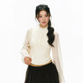 ARISEISM Ruffled Slim-Fit Long-Sleeve Blouse