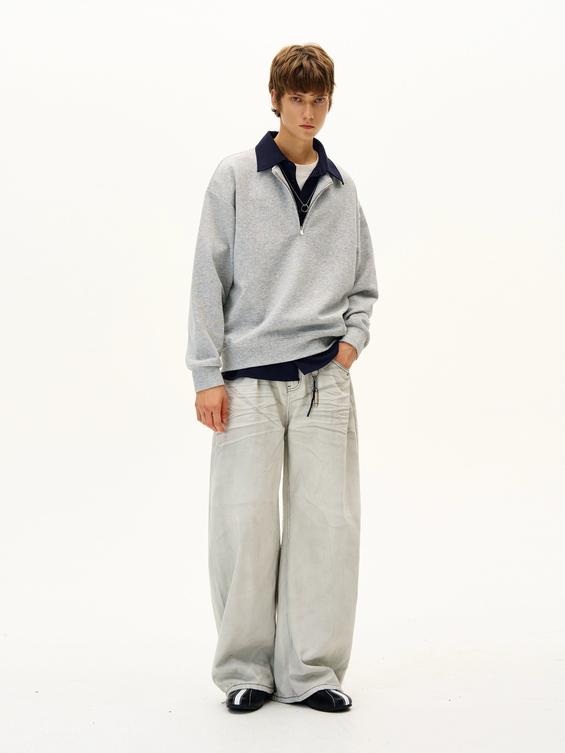 CHANYOOU Retro Fake Two-piece Spliced Sweater