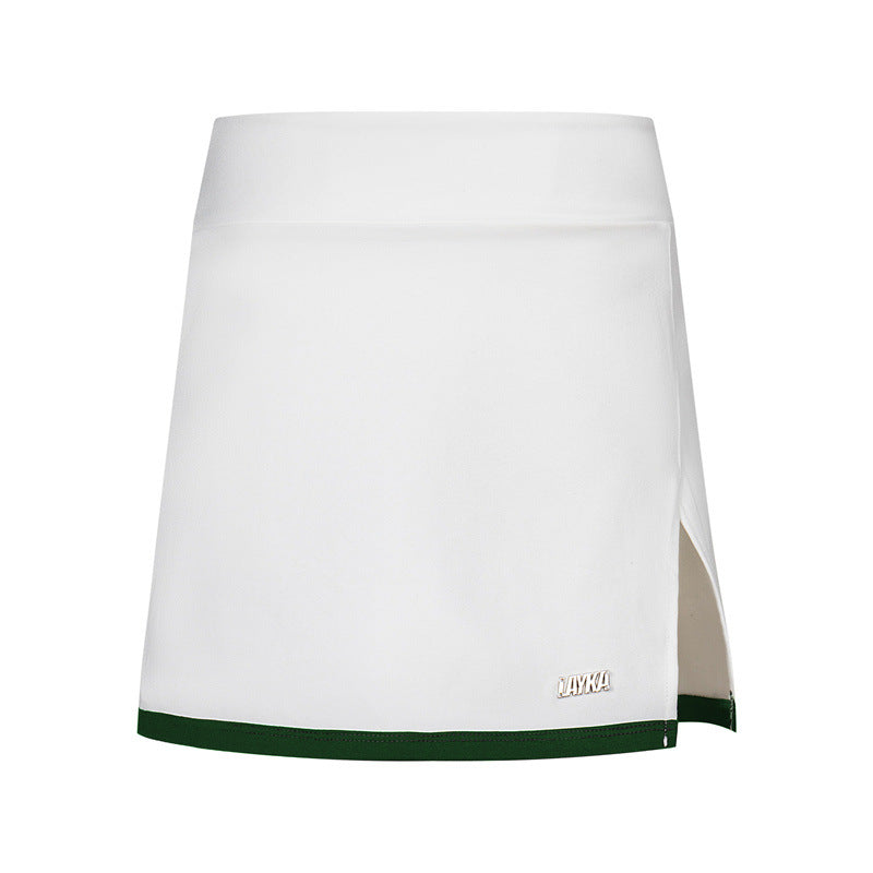 Nariele Hem Split Design Niche Versatile A-word Skirt