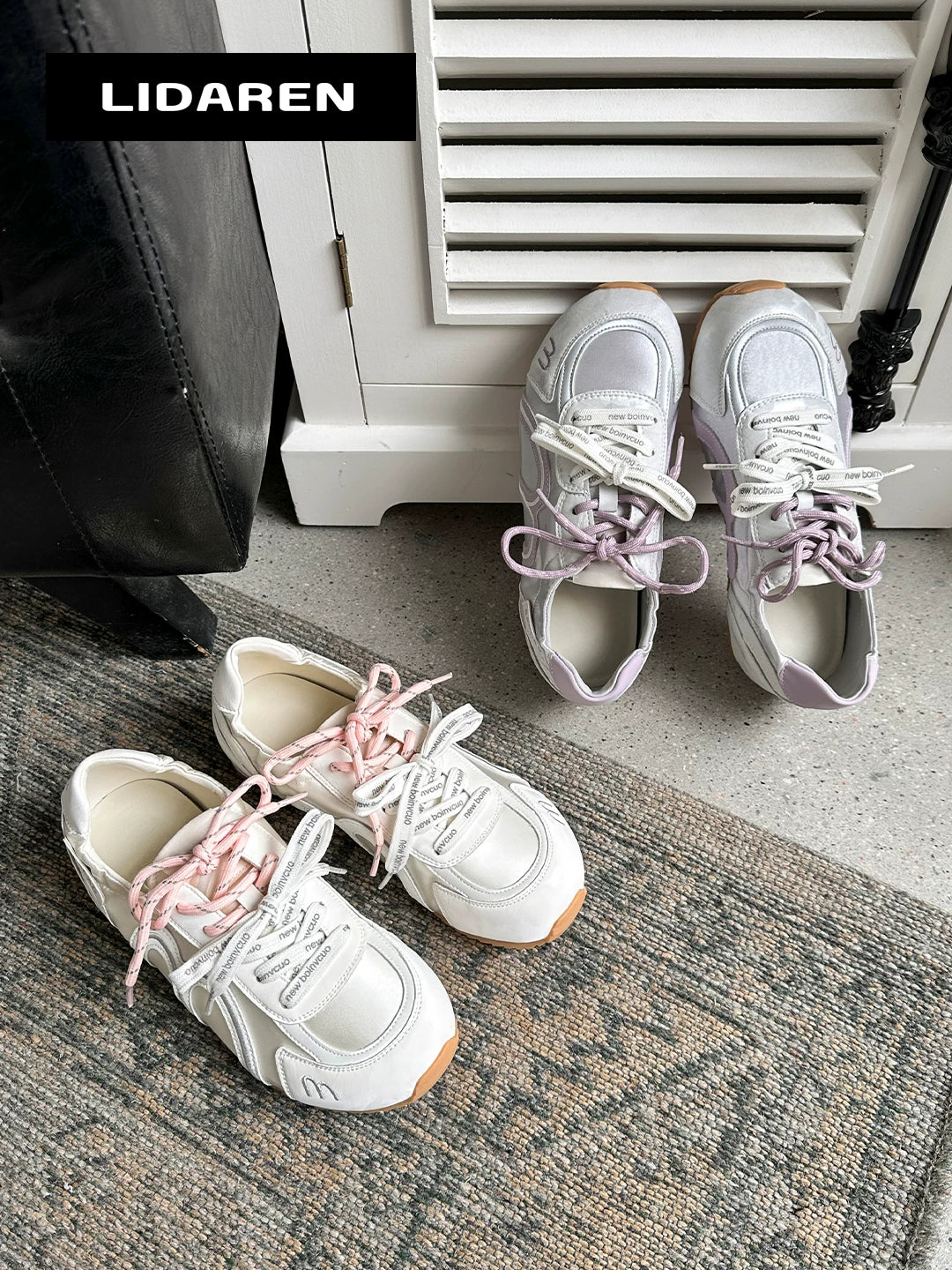 Lidaren Produced Chunky Lace-Up Leather Training Sneaker