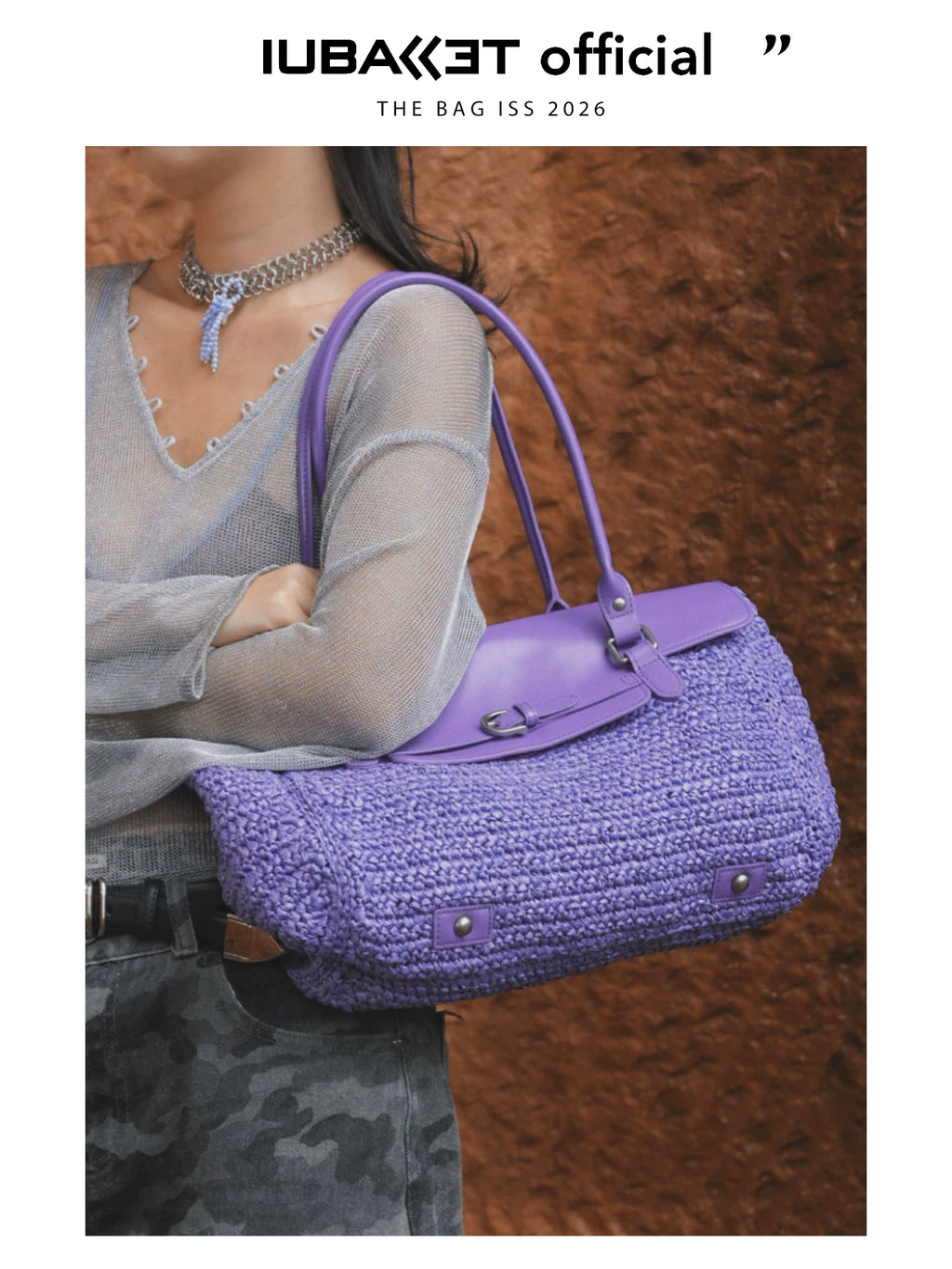 IUBALLET Holiday Wind Woven Large Capacity Tote Bag