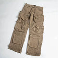 Light Weight Washed Cargo Pocket Wide-Leg Jeans