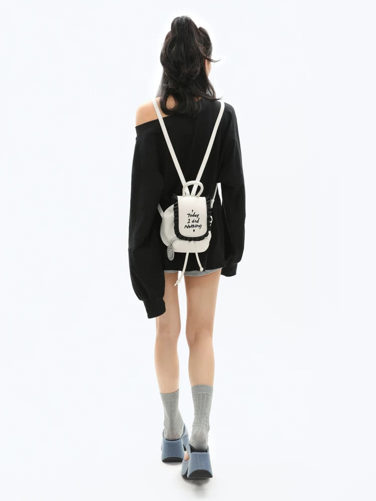 JANDRESS Today I Did Nothing 240g Mini Backpack