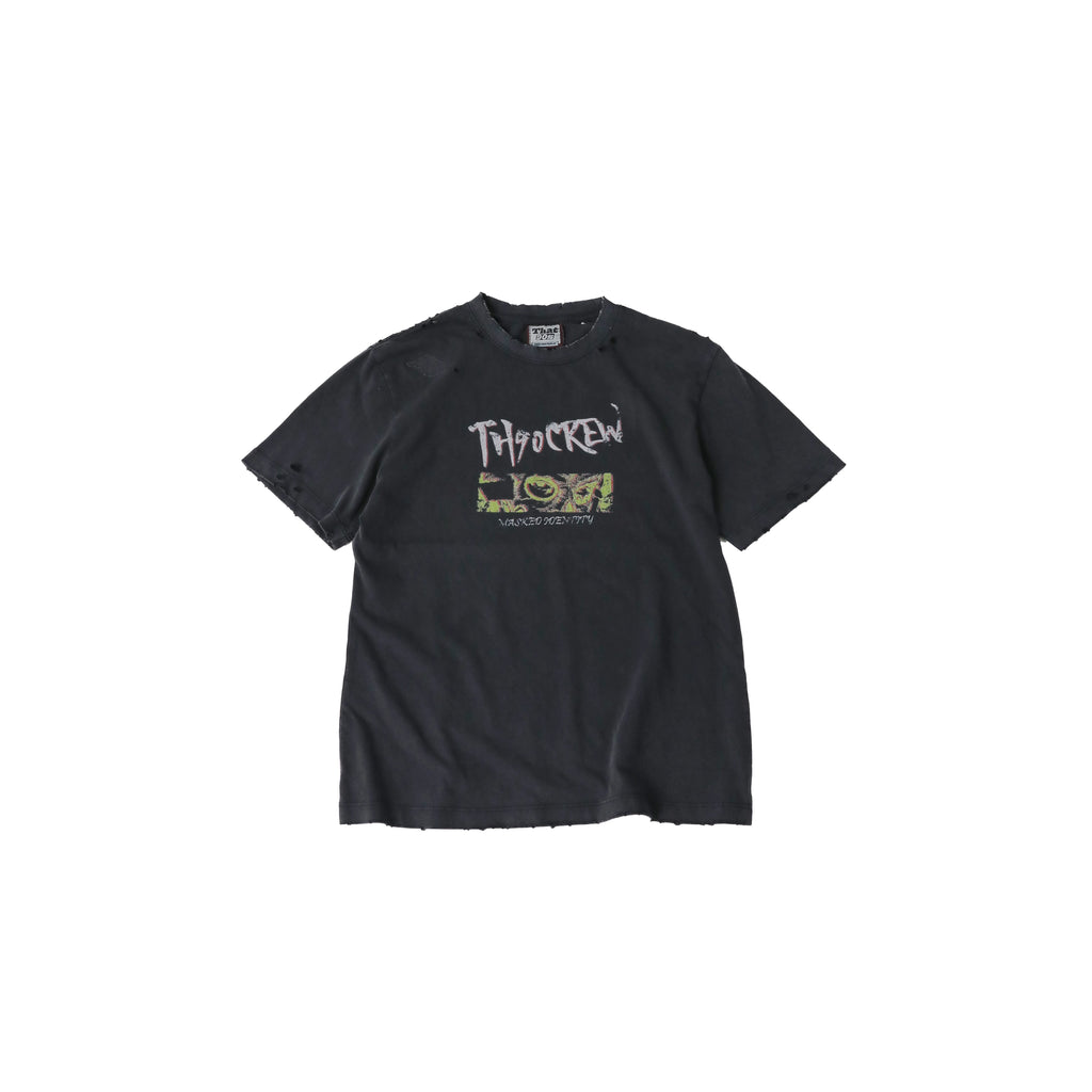 TH90 CREW Hockey Mask Distressed Slim Fit Tee