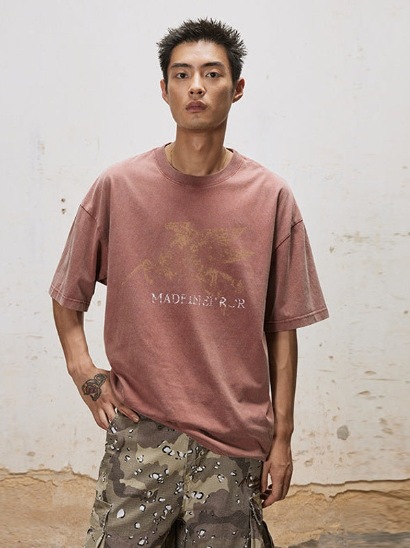 UNF old washed destruction cracking tee