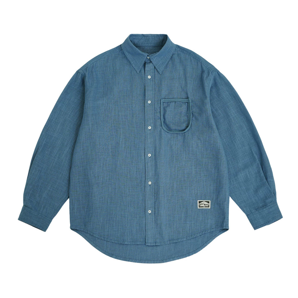CENLES 225g Breathable Loose Ramie Work Shirt