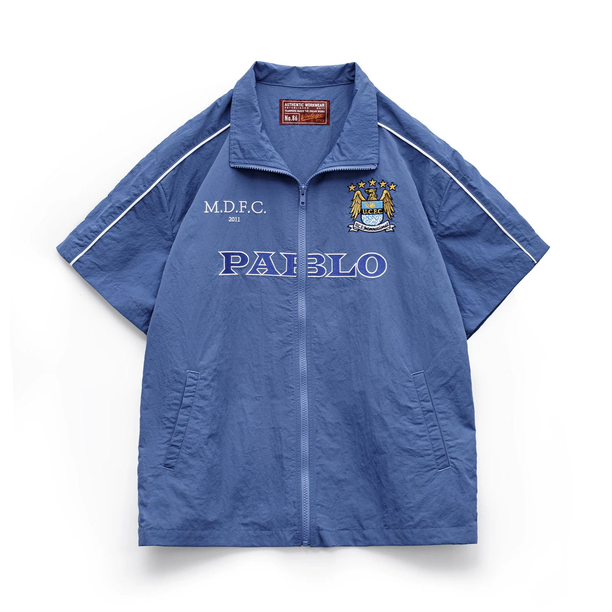MADEN Color Cityboy Embroidered Football Shirt Lightweight Men's Top