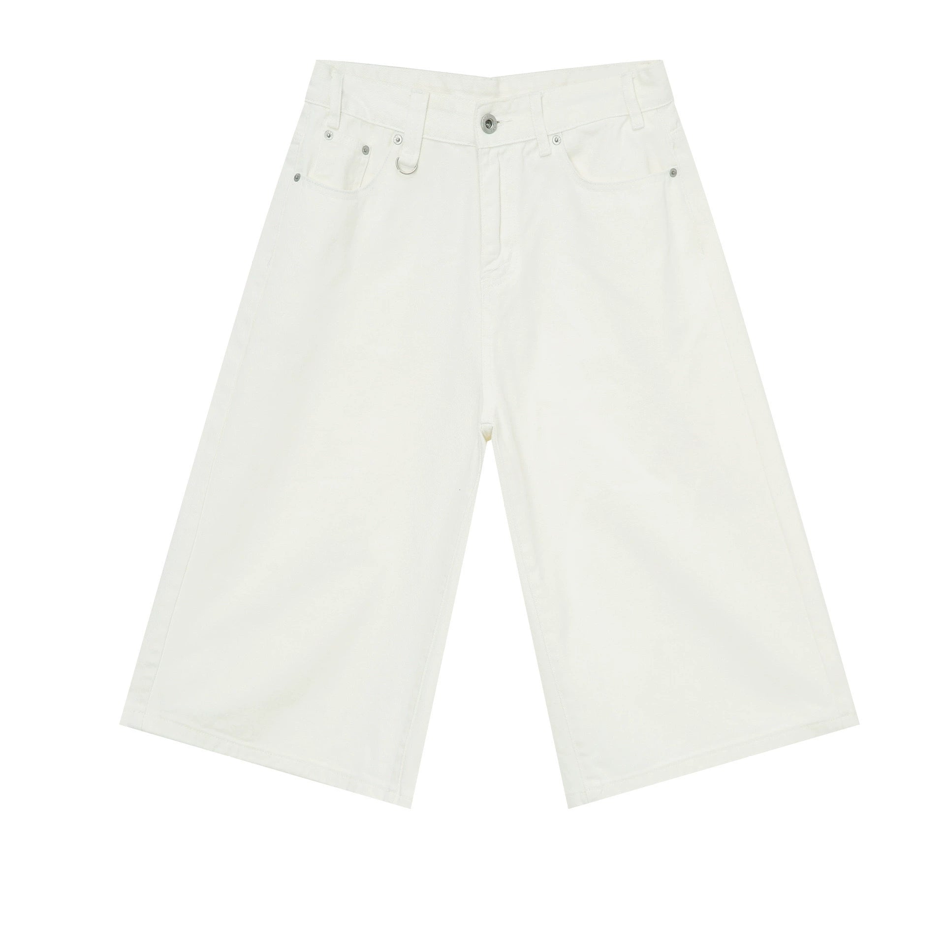 PUBLICRADIO Retro Silhouette Washed Denim Cropped Shorts