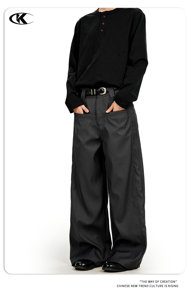 11KN Straight Wide-Leg Trousers