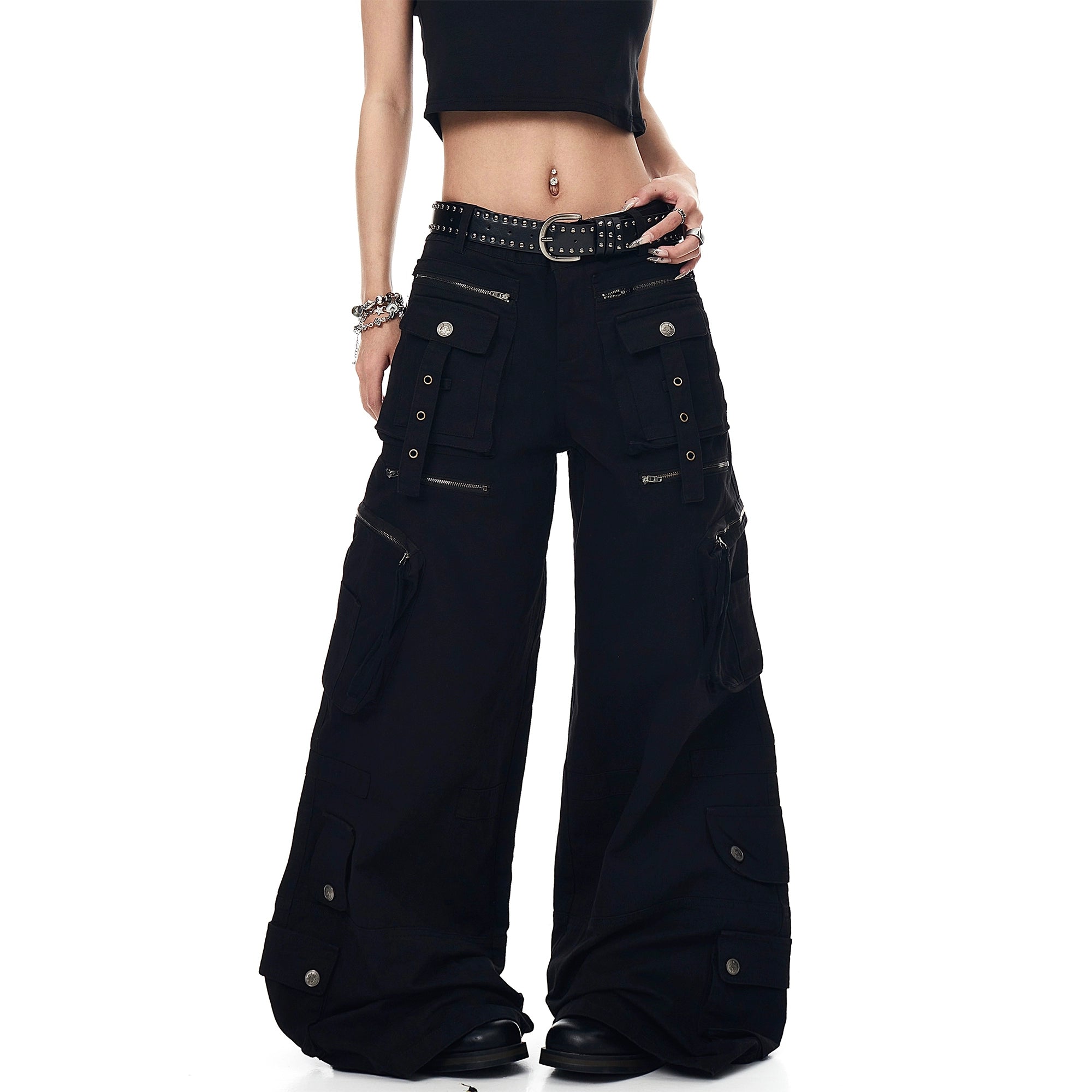 BLACKLISTS Functional Deconstruction Multi-pocket Cargo Pants