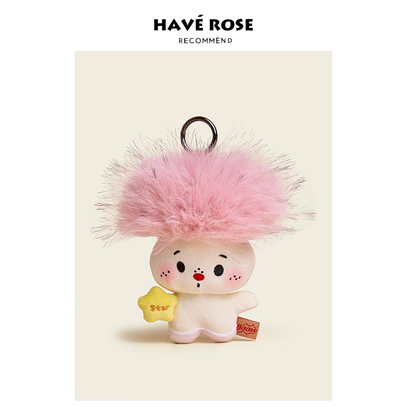 HAVEROSE Exploding Head Doll Pendant Plush Doll