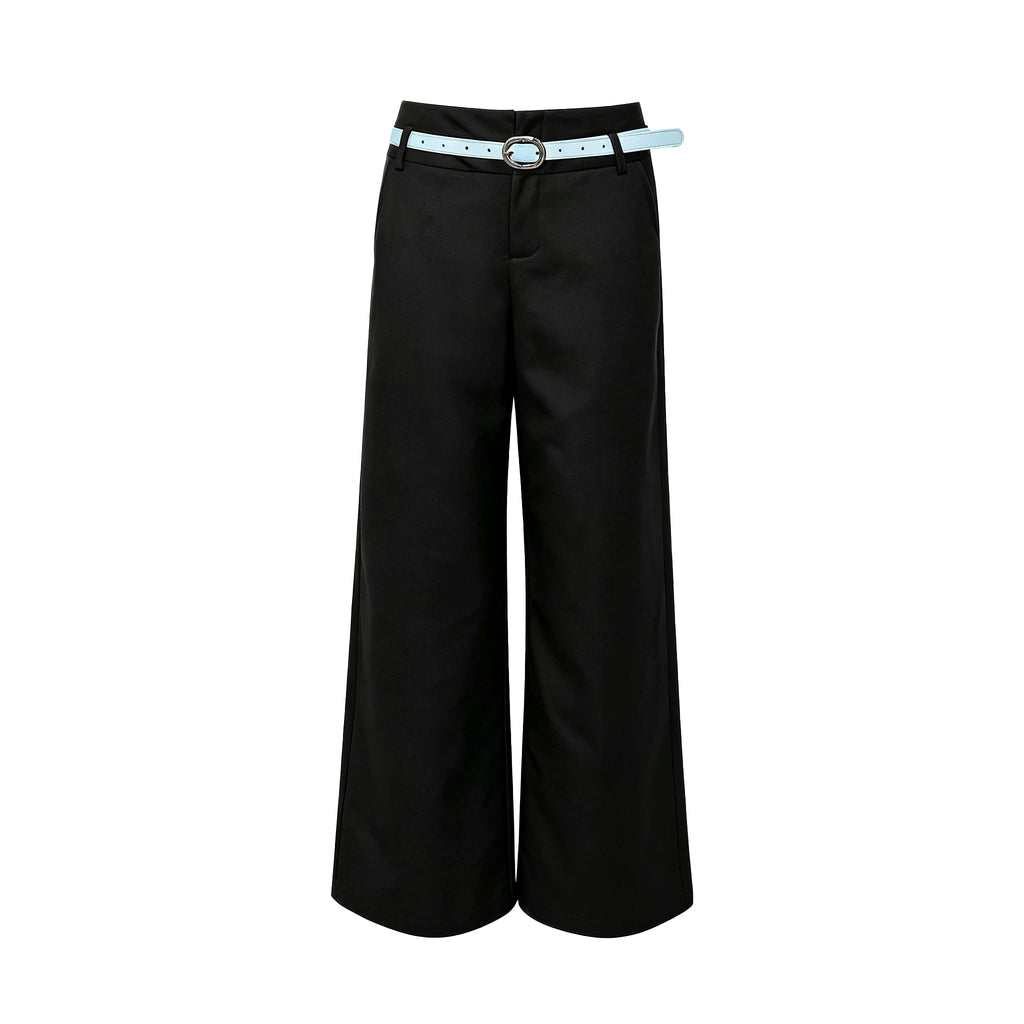 Wildberry High-Waist Wide-Leg Straight-Leg Trousers
