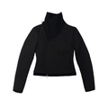 JCAESAR WOMEN Threaded Cross-Neck Slim-Fit Oblique Zipper Down Jacket
