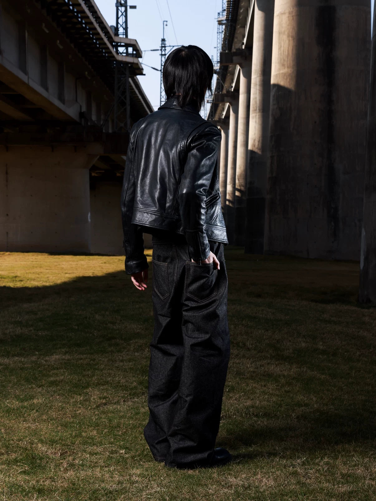 VOWPROGRESS pleated straight loose woven fabric pants