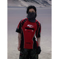 PERSONSOUL Racing Element 3D Embroidered Loose Tee