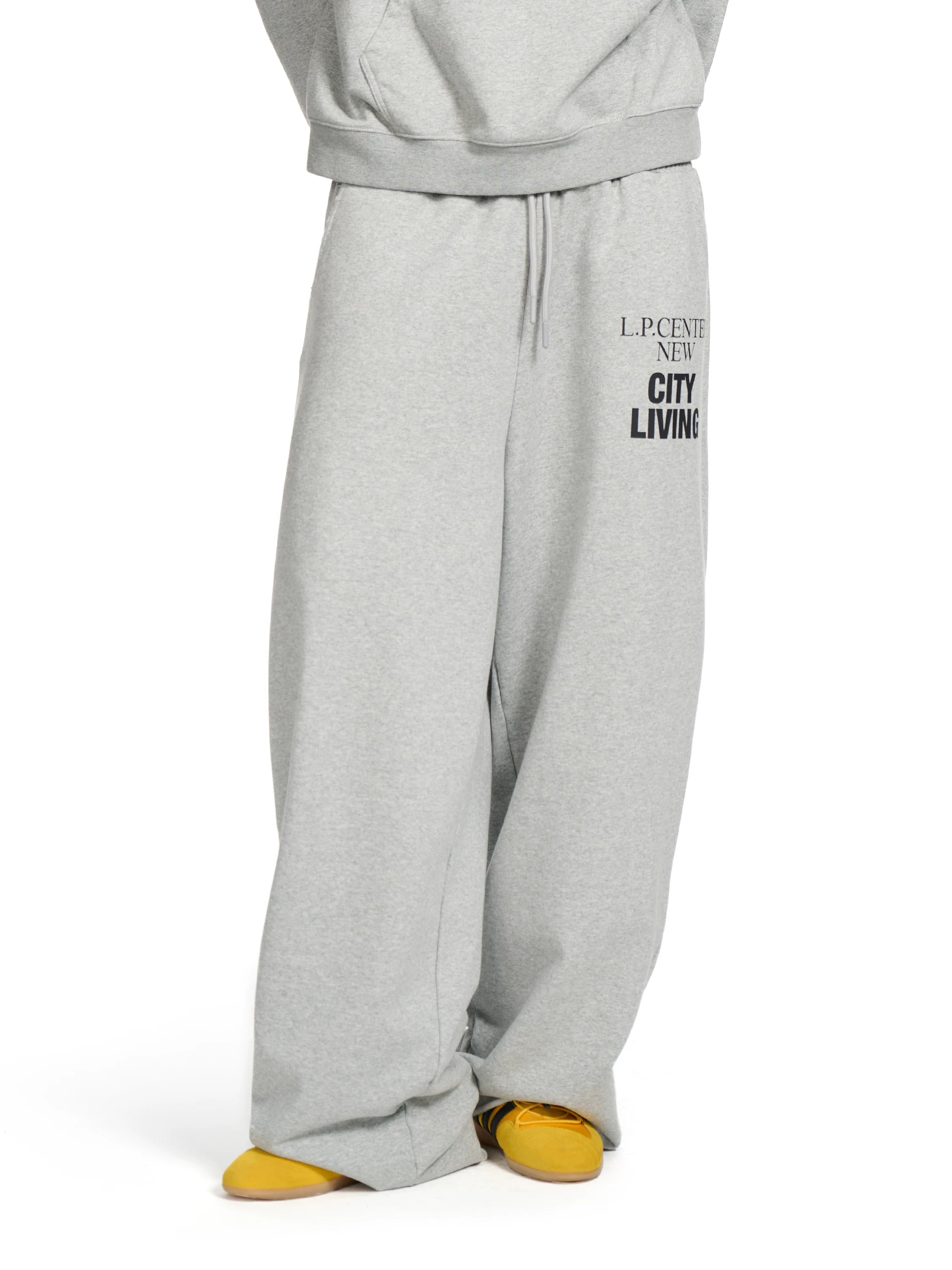 Loopsoon Letter Badge Print Design Series Sweater/sweatpants/culottes