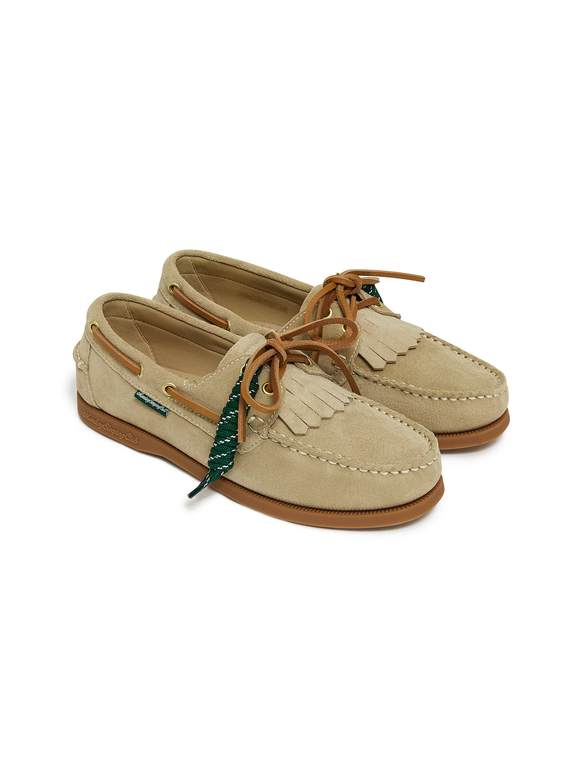 MondaySleepingClub Leather Lace-Up Boat Shoe