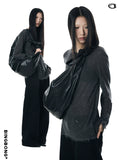 BINGBONG Simple Knotted Pleated Shoulder Messenger Bag