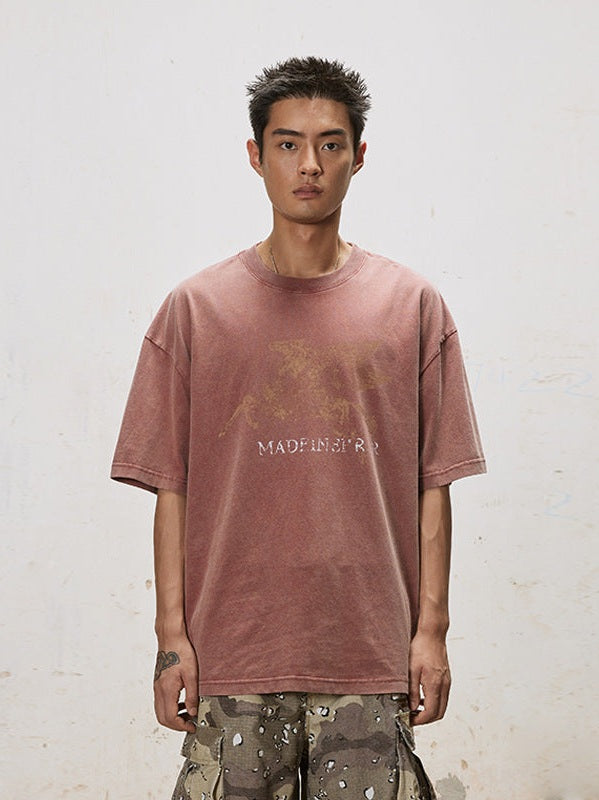 UNF old washed destruction cracking tee