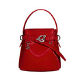 JELLY TOYBOY Red Faux Leather Bucket Bag - Crossbody
