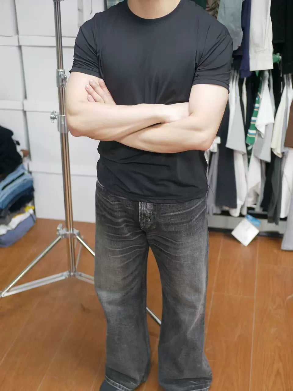 NO LOGO Ultra-thin Knitted Moisture-absorbing Quick-drying Tee