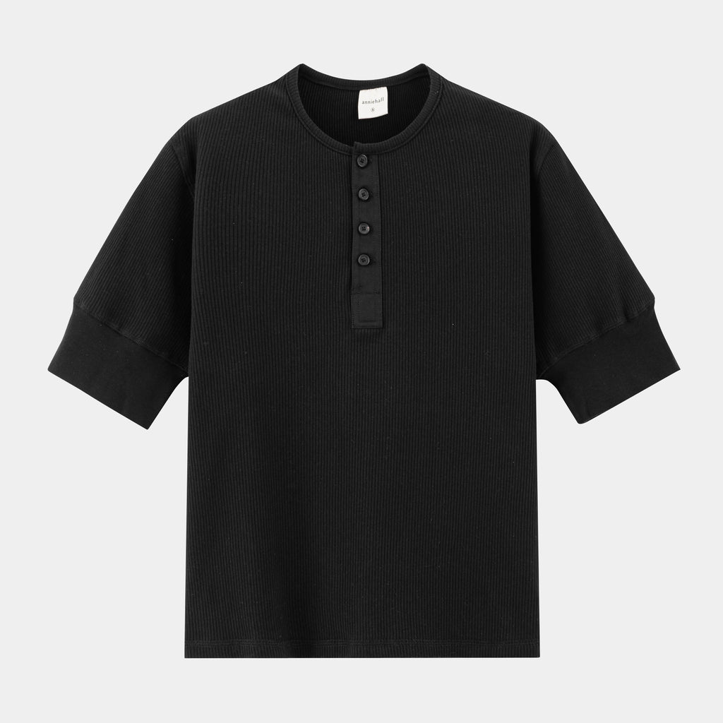 AnnieHall Henry's Collar Button Simple Tee