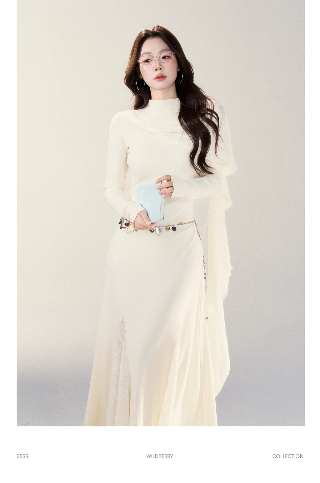 Wildberry Scarf Long Sleeve Dress