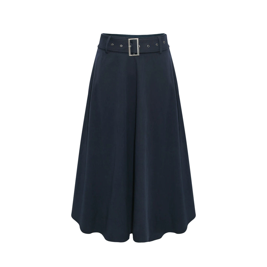 Wildberry Double-Breasted A-Line High-Waist Skirt Set