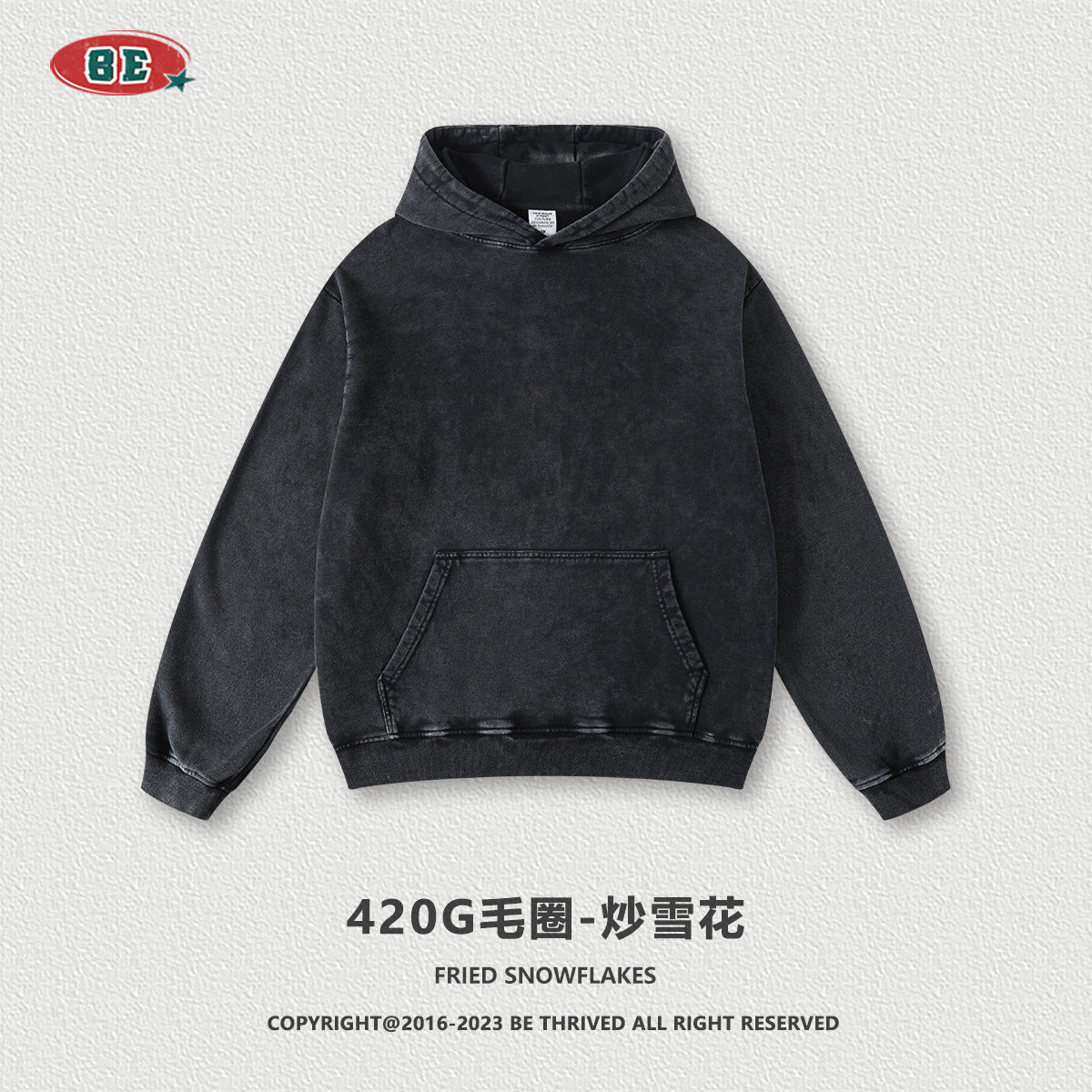 BE THRIVED 420G Washed Oversized Hoodie & Joggers Set