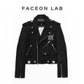 FACEON LAB Cropped Wool-Blend Rider Jacket