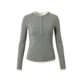 RPB BRAND Thin Henry Collar Fake Two Long Sleeve Knitted Overcoat