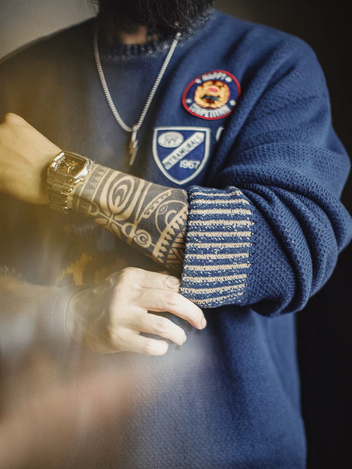 Madden Equesrtrian Club embroidery warm knitted sweater