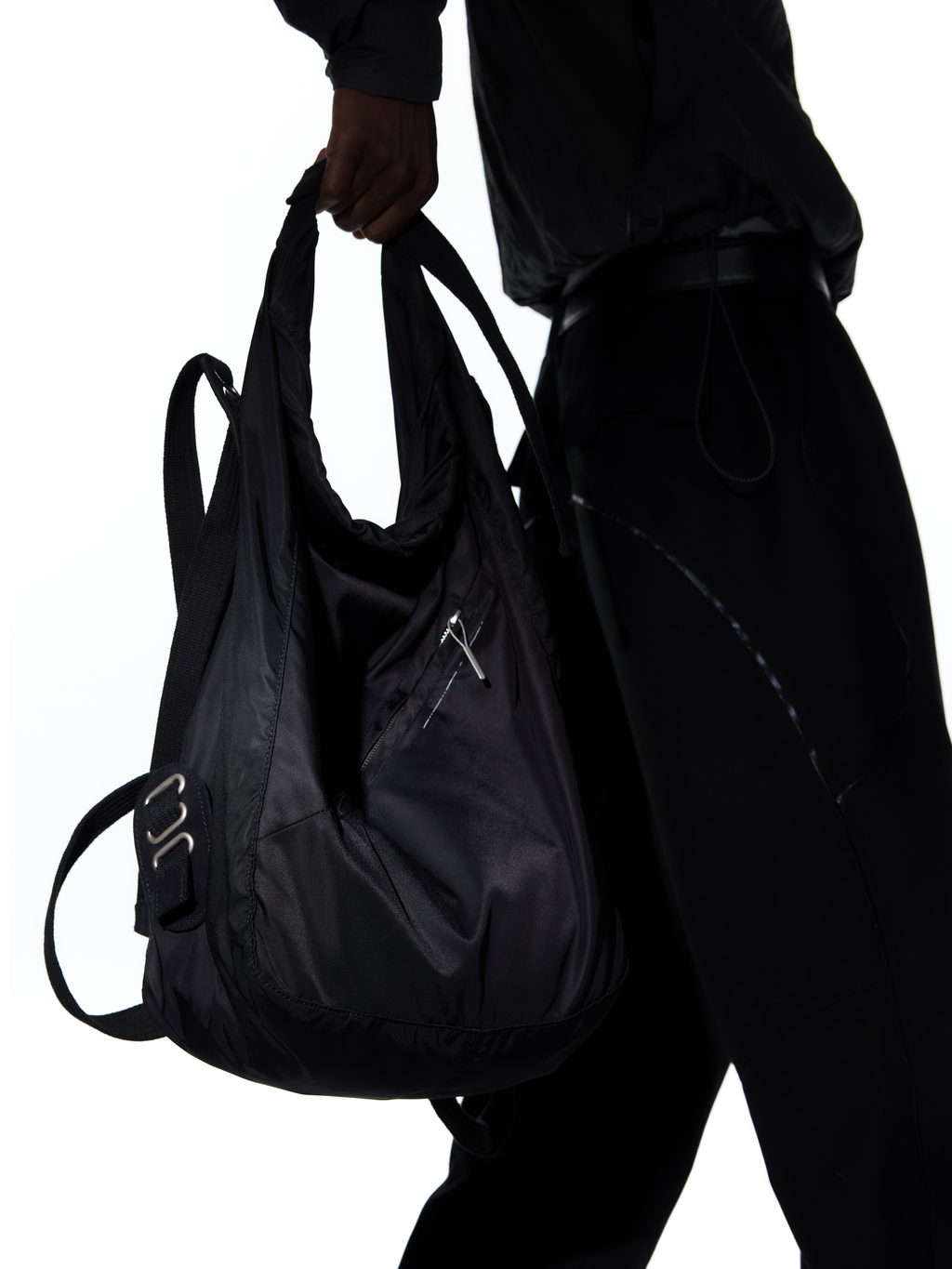 BEVAN UP Nylon Magnetic Snap Shoulder Bag