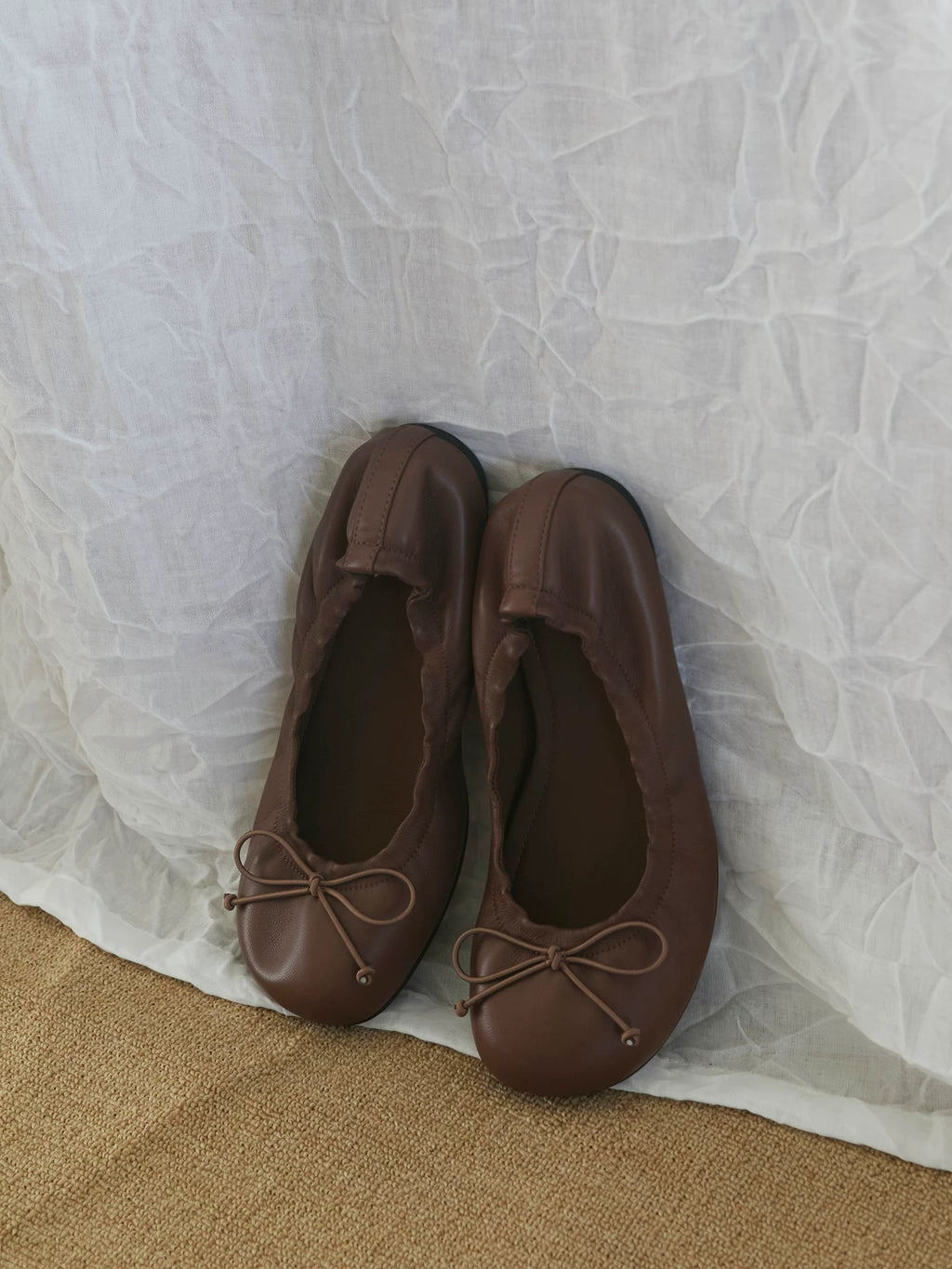 MILOOEY Leather Bow Ballet Flat