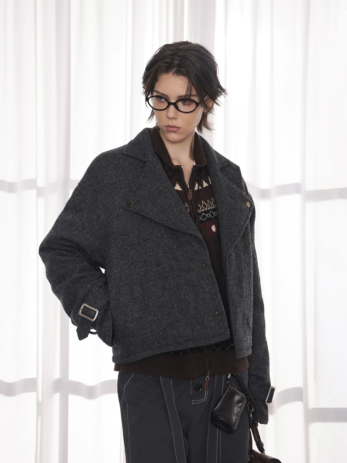 ANTSSTNA Loose Padded Woolen Jacket