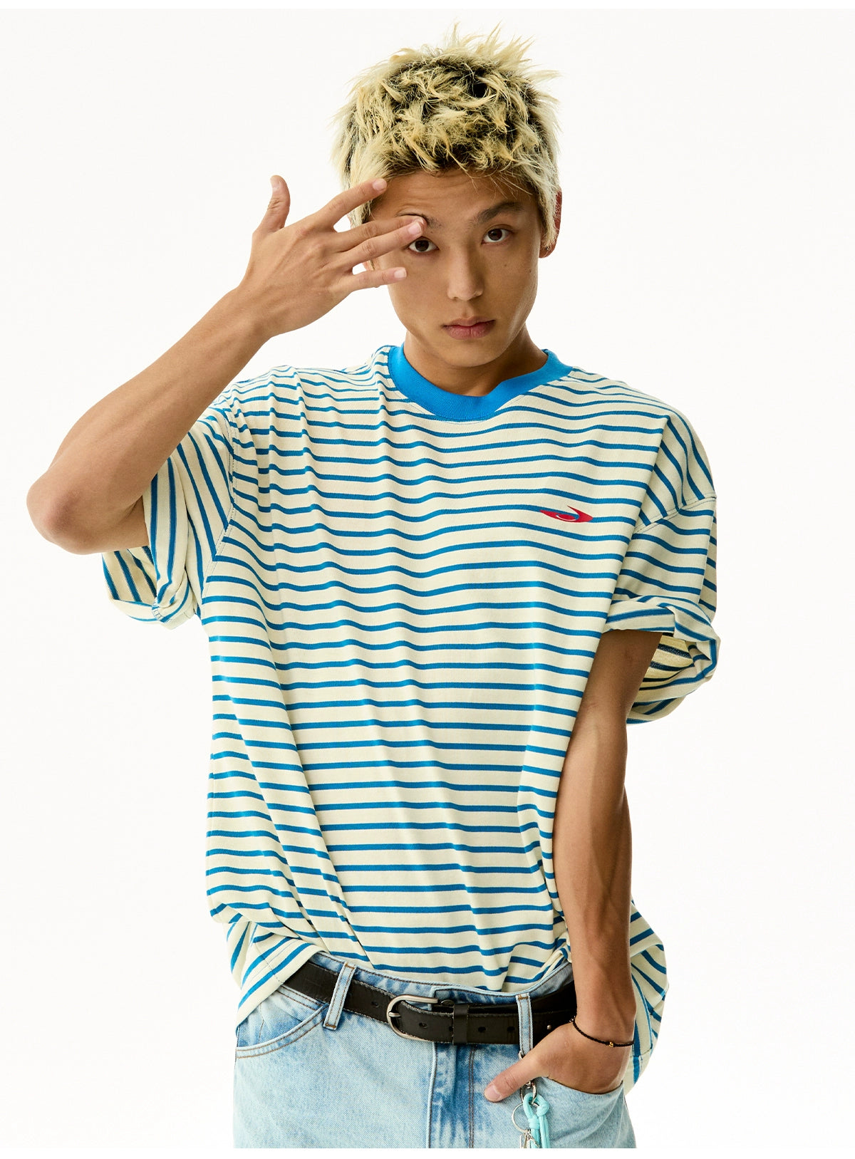 NewJNXS Striped Casual Loose Tee