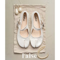 L'aise Patent Leather Split-Toe Mary Jane Flat