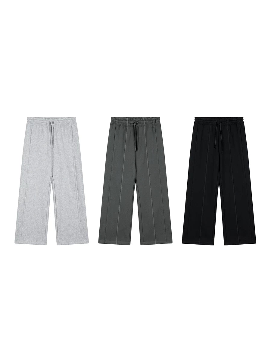 PLUS NO LOGO Pineapple Texture 400g Warm Slightly Tapered Sweatpants