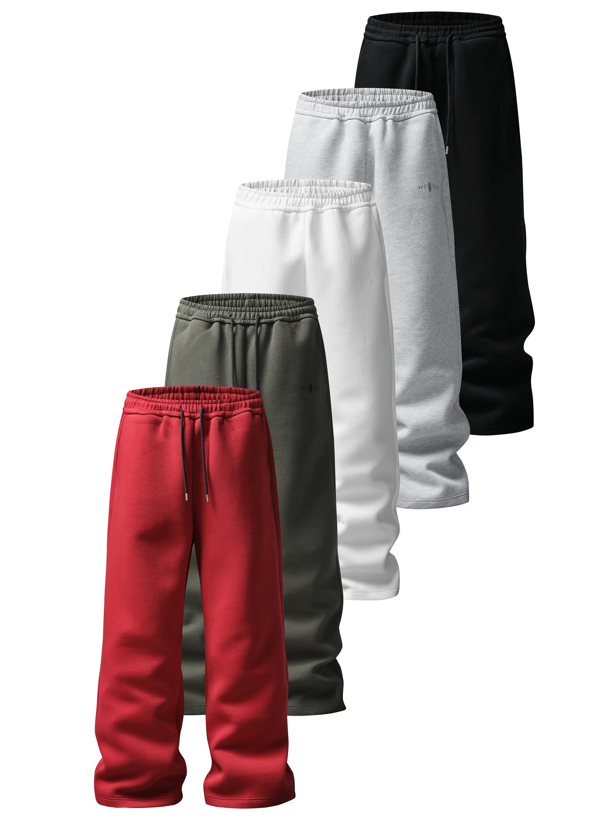 KARMANISTIC Vintage Loose Wide Leg Embroidered Sweatpants Set