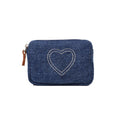 Momogigi Blue Washed Denim Zip Coin Purse