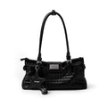 SmoSmos Black Faux Leather Zip Shoulder Bag